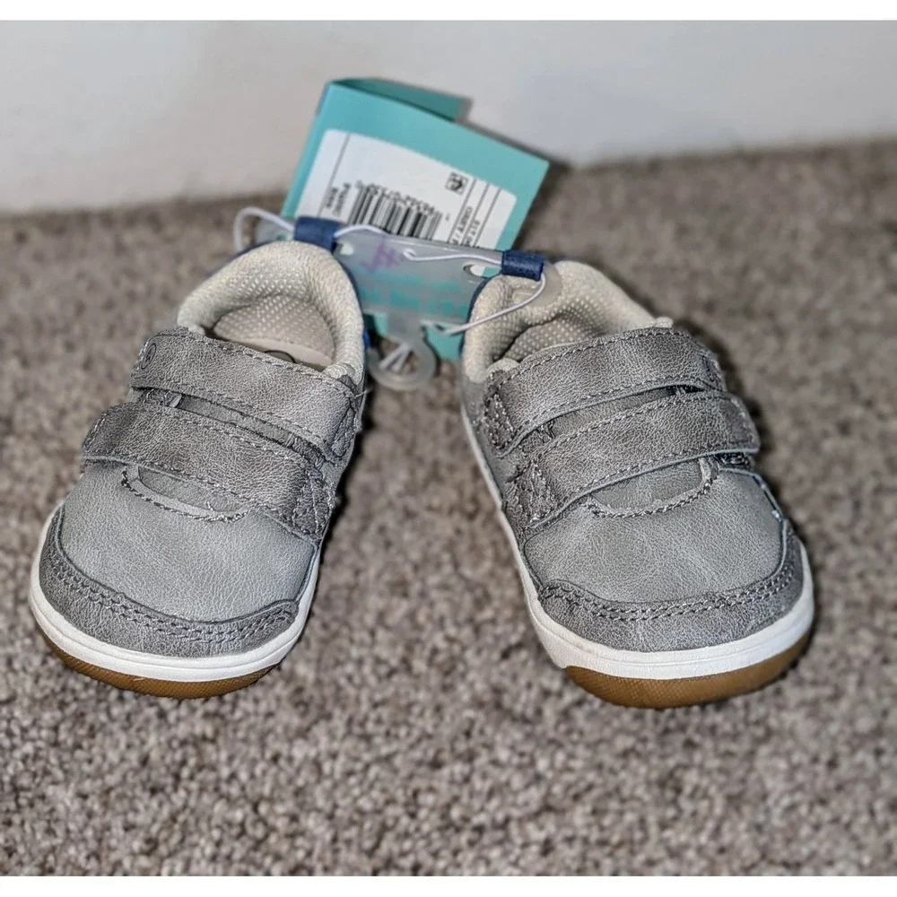 Stride Rite Surprize Gray Sneakers Machine Washable Memory Foam Size 3M‎ NEW
